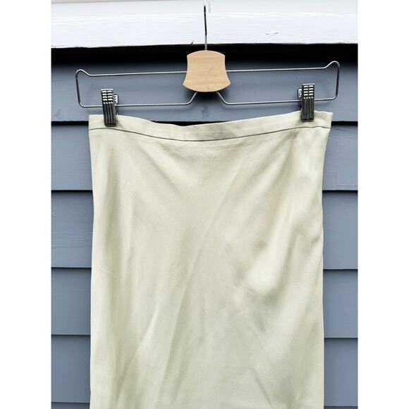 NWT DAGMAR House of Dagmar Shiny Long Skirt Slate Green 36 2 XS - Picture 7 of 10